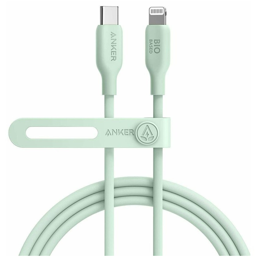 Кабель Anker Type-C to Lightning Bio-based Green 1.8m (A80A2G61)