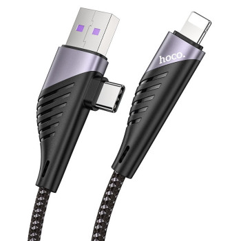 Кабель Hoco U95 2-in-1 Freeway Lightning to USB/Type-C