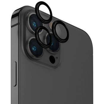 Sticlă de protecție Uniq Aluminium Camera Lens Protector for iPhone 15 Pro Black